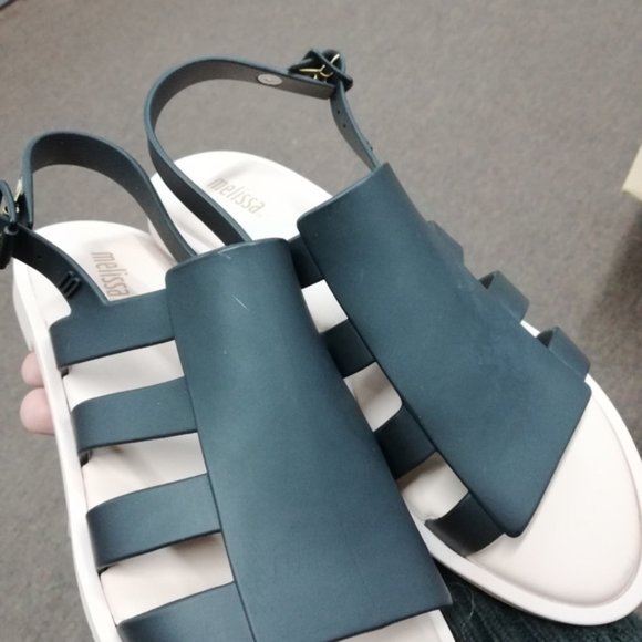 Melissa - Boemia Gladiator Sandals Pink/Black 9 - Picture 3 of 4